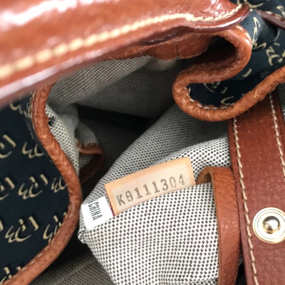 🍁 DOONEY & BOURKE RICH NAVY, CANVAS WITH TAN ACCENTS - Picture 7 of 10